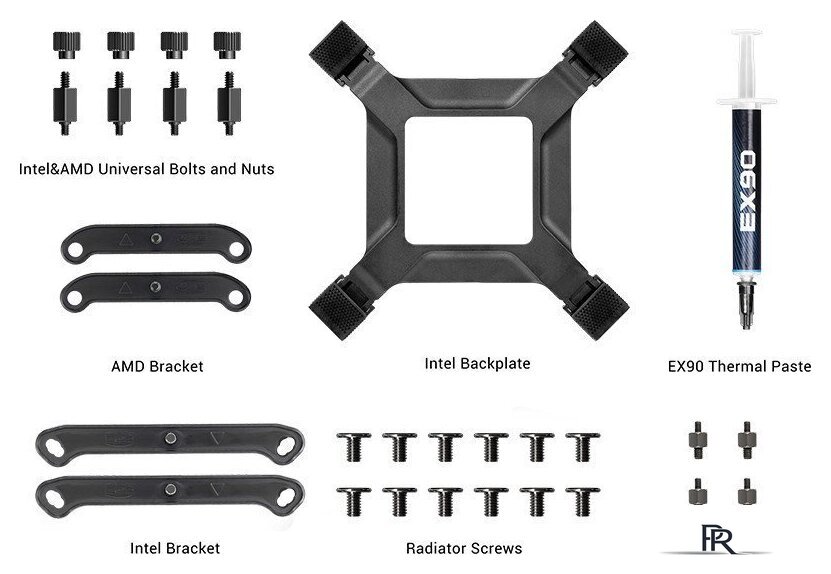 Система жидкостного охлаждения для процессора PCCooler DA360 Pro ARGB (черный) - Изображение №7 — Интернет-магазин ПроЗаказ