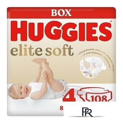 Подгузники Huggies Elite Soft Box 4 (108 шт) - Изображение №1 — Интернет-магазин ПроЗаказ