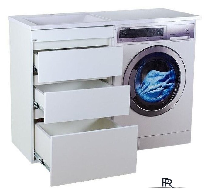  Misty Фостер - 55 Тумба напольная 3 ящ. под стиральную машину, белая эмаль - Э-Фос01055-01Н3Я - Изображение №2 — Интернет-магазин ПроЗаказ