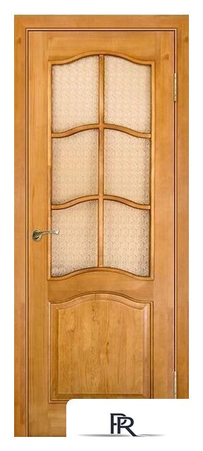 Межкомнатная дверь Юркас ПМЦ № 7 ДО 80x200 (светлый лак, стекло мателюкс бронза матовое) - Изображение №1 — Интернет-магазин ПроЗаказ