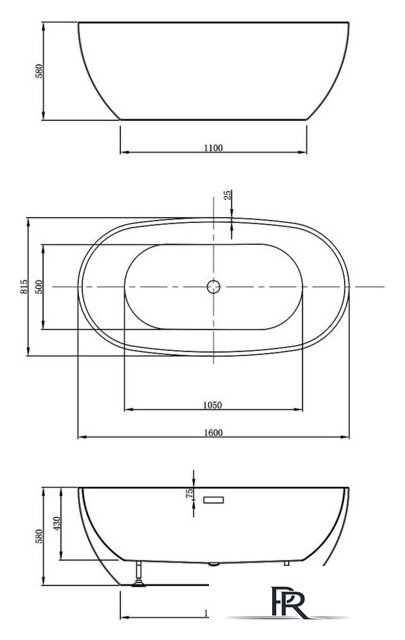 Ванна Vincea VBT-408-1600 160x81.5 - Изображение №5 — Интернет-магазин ПроЗаказ