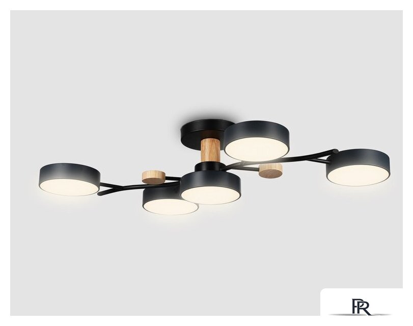 Припотолочная люстра Ambrella light FL4835/5 BK - Изображение №1 — Интернет-магазин ПроЗаказ
