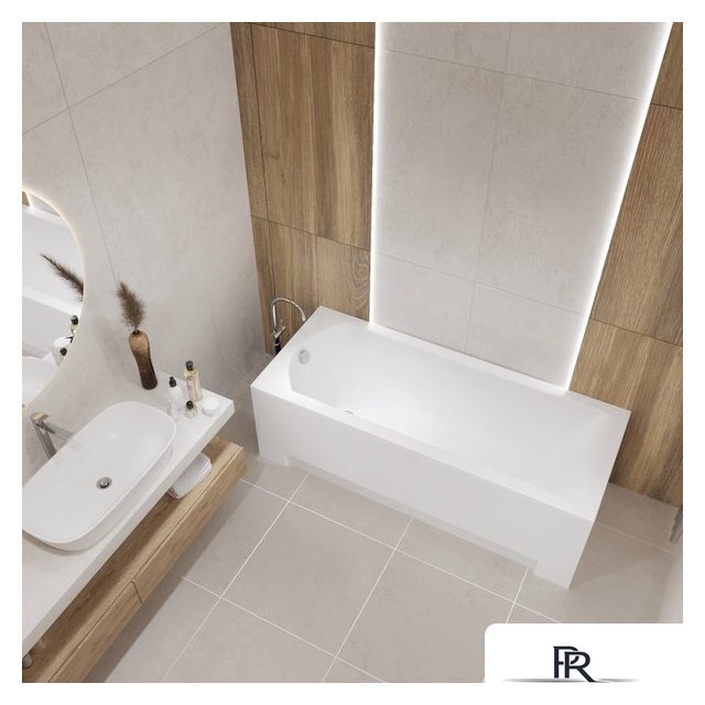 Ванна Lauter Amelia 150 21204050 (с ножками, серым подголовн., белым лиц. и торц.экраном) - Изображение №20 — Интернет-магазин ПроЗаказ