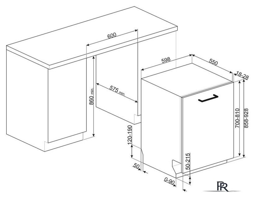 Встраиваемая посудомоечная машина Smeg STL323BQLH - Изображение №3 — Интернет-магазин ПроЗаказ