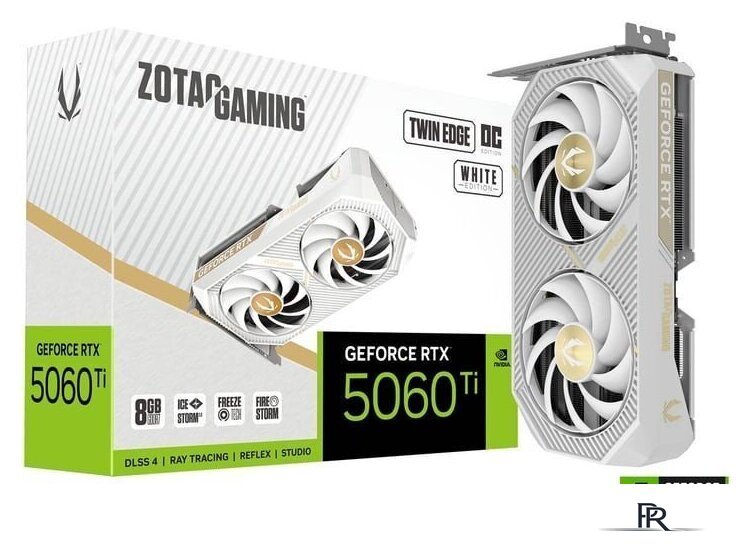 Видеокарта ZOTAC Gaming GeForce RTX 5060 Ti 16GB Twin Edge OC White Edition ZT-B50620Q-10M - Изображение №7 — Интернет-магазин ПроЗаказ