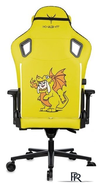 Игровое (геймерское) кресло Knight Craft Dragon (желтый экокожа) - Изображение №3 — Интернет-магазин ПроЗаказ