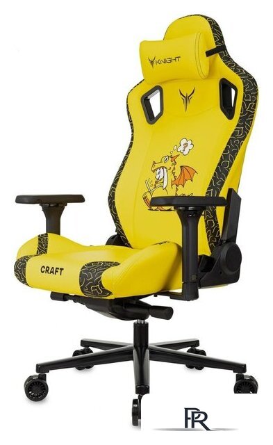 Игровое (геймерское) кресло Knight Craft Dragon (желтый экокожа) - Изображение №1 — Интернет-магазин ПроЗаказ