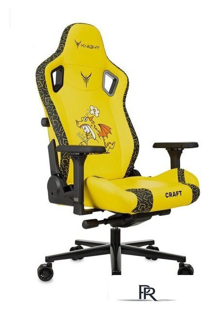 Игровое (геймерское) кресло Knight Craft Dragon (желтый экокожа) - Изображение №6 — Интернет-магазин ПроЗаказ