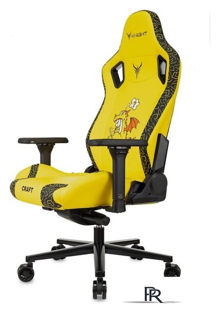 Игровое (геймерское) кресло Knight Craft Dragon (желтый экокожа) - Изображение №8 — Интернет-магазин ПроЗаказ