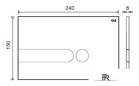 Панель смыва OLI Iplate 670006 (матовый хром) - Изображение №2 — Интернет-магазин ПроЗаказ