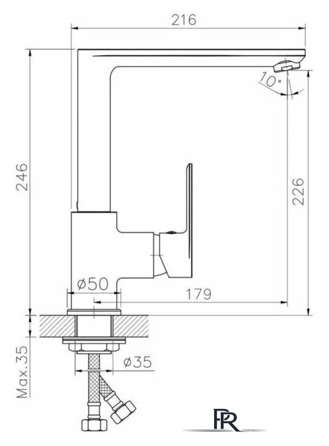 Смеситель Golden Fox Broads 10030-FOX - Изображение №3 — Интернет-магазин ПроЗаказ