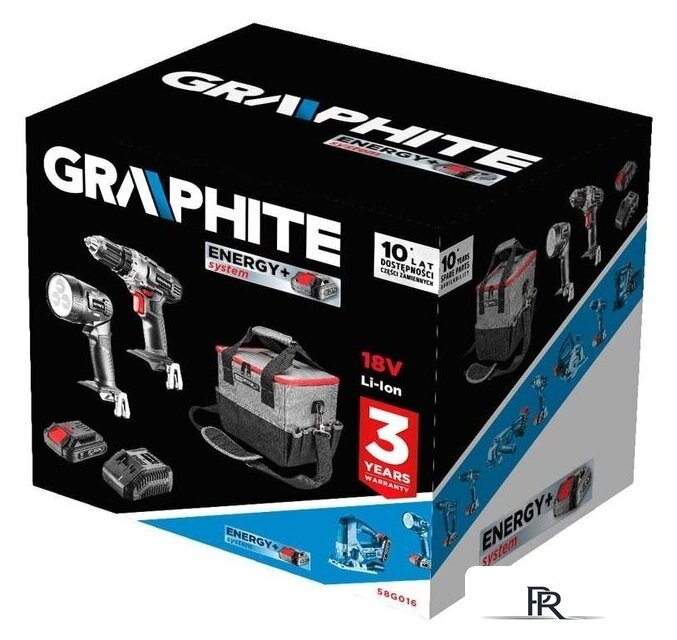  GRAPHITE 58G016 (шуруповерт, фонарь, 1 АКБ, сумка) - Изображение №6 — Интернет-магазин ПроЗаказ