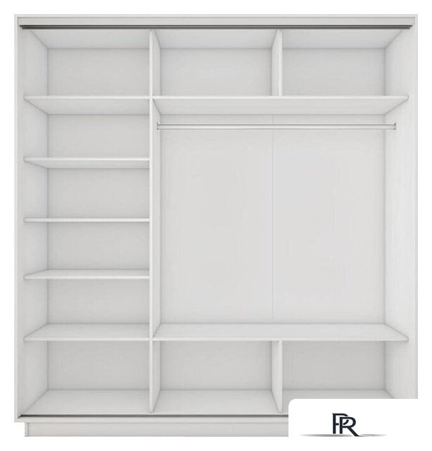 Шкаф-купе Трия Румер-2 СШК 3.180.60-11.11.11 3-х дверный (белый снег/белый снег) - Изображение №3 — Интернет-магазин ПроЗаказ