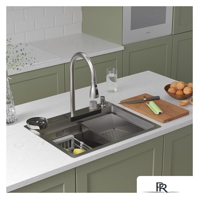 Кухонная мойка Roxen Stage Plus 560250-60-S многофункциональная 8 в 1 (60*48/текстурный сатин) - Изображение №2 — Интернет-магазин ПроЗаказ