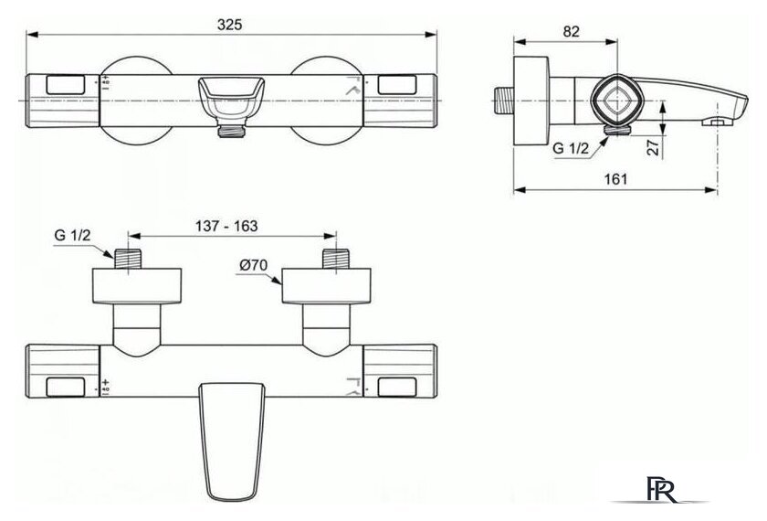 Смеситель Ideal Standard Ceratherm A7238AA - Изображение №2 — Интернет-магазин ПроЗаказ