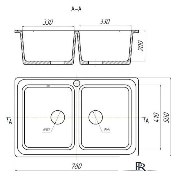 Кухонная мойка Saniteco Vetus (черный) - Изображение №10 — Интернет-магазин ПроЗаказ