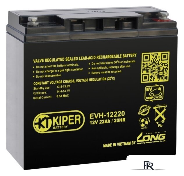 Аккумулятор для ИБП Kiper EVH-12220 (12В/22 А·ч) - Изображение №1 — Интернет-магазин ПроЗаказ