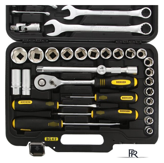 Универсальный набор инструментов Berger BG042-12 (42 предмета) - Изображение №2 — Интернет-магазин ПроЗаказ