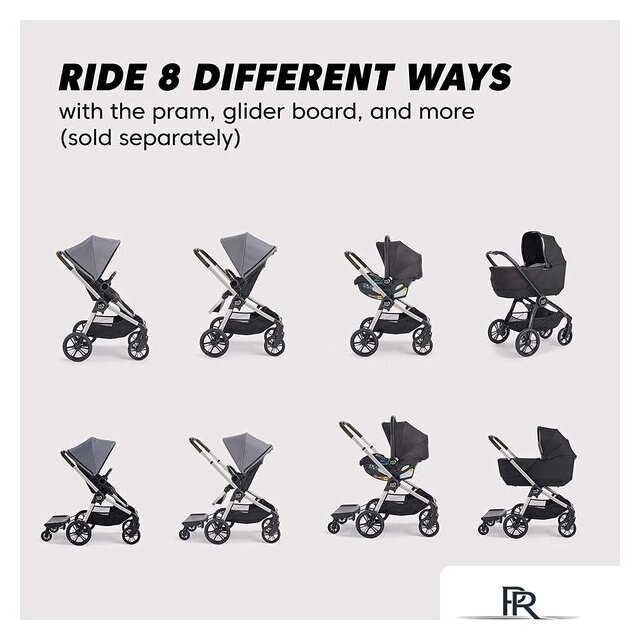 Универсальная коляска Baby Jogger City Sights (dark slate) - Изображение №3 — Интернет-магазин ПроЗаказ