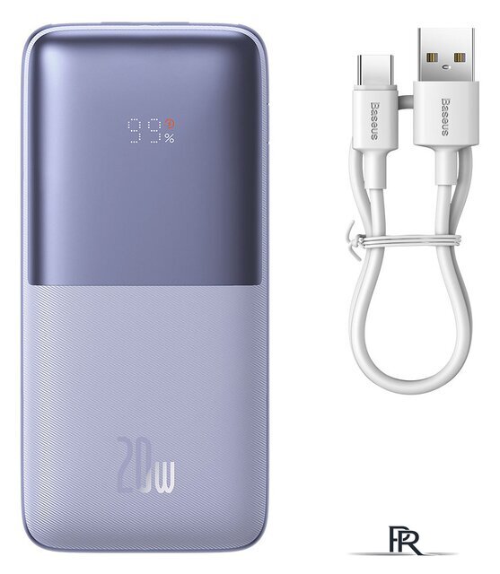 Внешний аккумулятор Baseus Bipow Pro Digital Display Fast Charge 20W Overseas Edition 10000mAh (фиолетовый) - Изображение №1 — Интернет-магазин ПроЗаказ