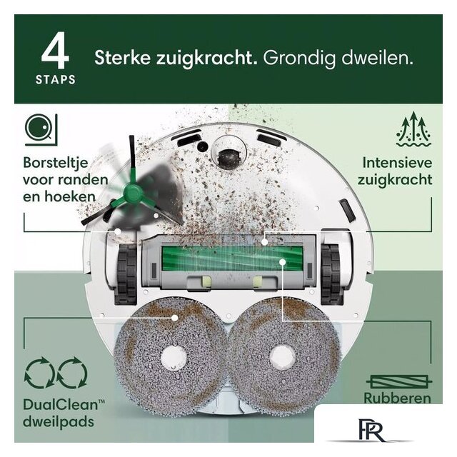 Робот-пылесос iRobot Roomba Plus 405 Combo Robot + AutoWash Dock (белый) - Изображение №4 — Интернет-магазин ПроЗаказ
