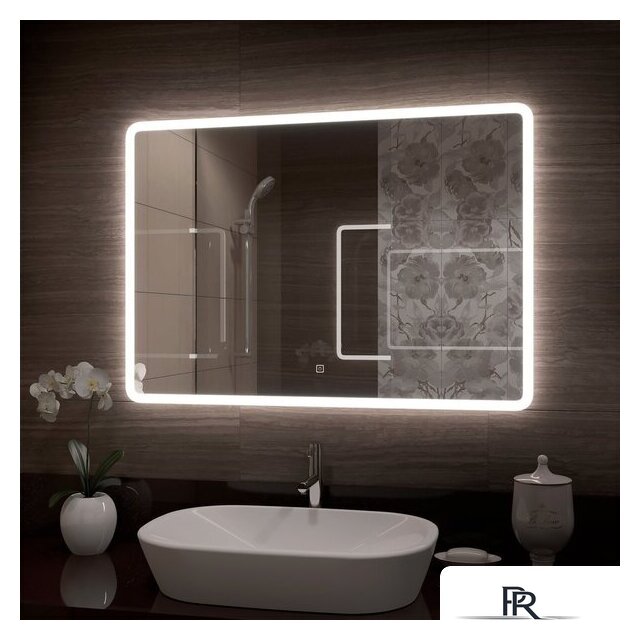  Континент Зеркало Demure Led 100x70 (часы слева) - Изображение №2 — Интернет-магазин ПроЗаказ