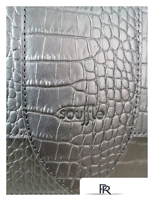 Женская сумка Souffle 249 2495001 (черный кайман эластичный) - Изображение №6 — Интернет-магазин ПроЗаказ