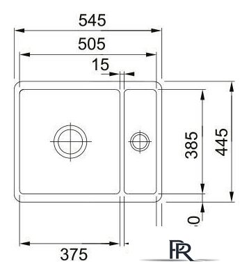 Кухонная мойка Franke Kubus KBK 160-38-12 126.0380.014 (оникс) - Изображение №2 — Интернет-магазин ПроЗаказ