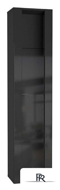 Шкаф-пенал НК-Мебель Point Тип-41 (черный/черный глянец) - Изображение №1 — Интернет-магазин ПроЗаказ