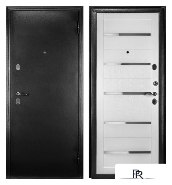 Металлическая дверь Guard Царга MG60 87х205 правая (черное серебро/белый ясень) - Изображение №1 — Интернет-магазин ПроЗаказ