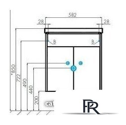 Акватон Тумба Флай 60 с умывальником Миранда 60 (дуб белый/дуб крафт) - Изображение №4 — Интернет-магазин ПроЗаказ