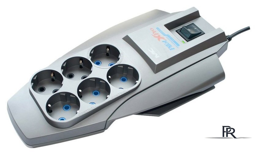 Сетевой фильтр ZIS Pilot XPro 6 розеток 10 м серебристый - Изображение №1 — Интернет-магазин ПроЗаказ