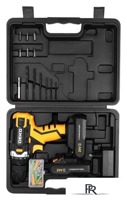 Дрель-шуруповерт Deko DKCD20V 080-1009 (с 2-мя АКБ, кейс, оснастка) - Изображение №3 — Интернет-магазин ПроЗаказ