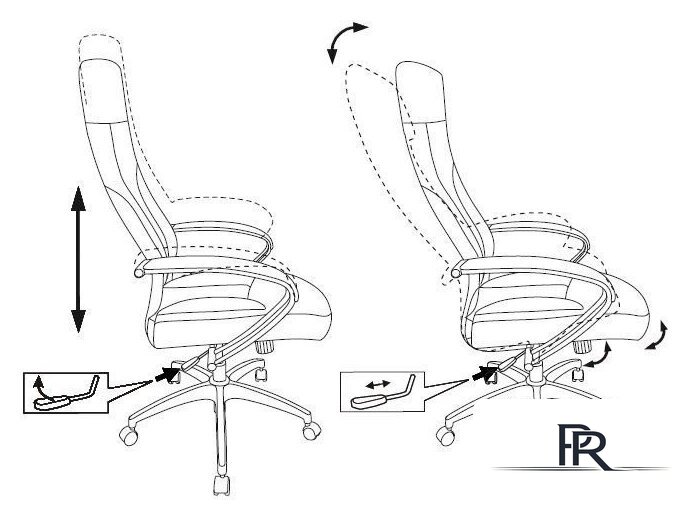 Офисное кресло Бюрократ CH-608 Fabric (темно-серый Alfa 44) - Изображение №7 — Интернет-магазин ПроЗаказ
