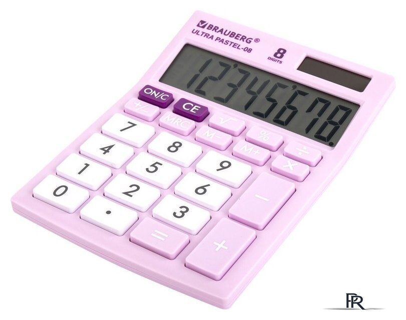 Бухгалтерский калькулятор BRAUBERG Ultra Pastel-08-PR 250516 (сиреневый) - Изображение №3 — Интернет-магазин ПроЗаказ