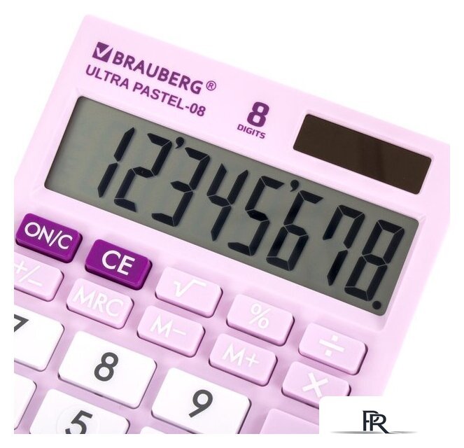 Бухгалтерский калькулятор BRAUBERG Ultra Pastel-08-PR 250516 (сиреневый) - Изображение №7 — Интернет-магазин ПроЗаказ
