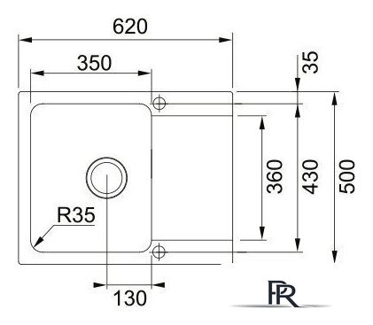 Кухонная мойка Franke Orion OID 611-62 114.0476.310 (каменный серый) - Изображение №2 — Интернет-магазин ПроЗаказ