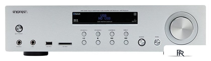 Интегральный усилитель Aiwa AMU-120BT (серебристый) - Изображение №2 — Интернет-магазин ПроЗаказ