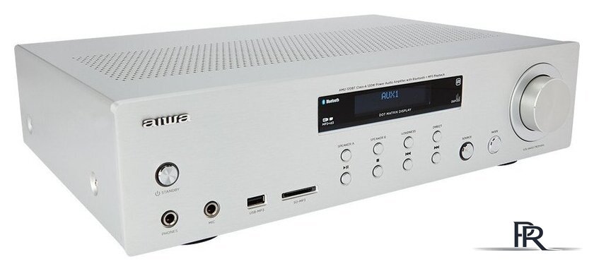 Интегральный усилитель Aiwa AMU-120BT (серебристый) - Изображение №3 — Интернет-магазин ПроЗаказ