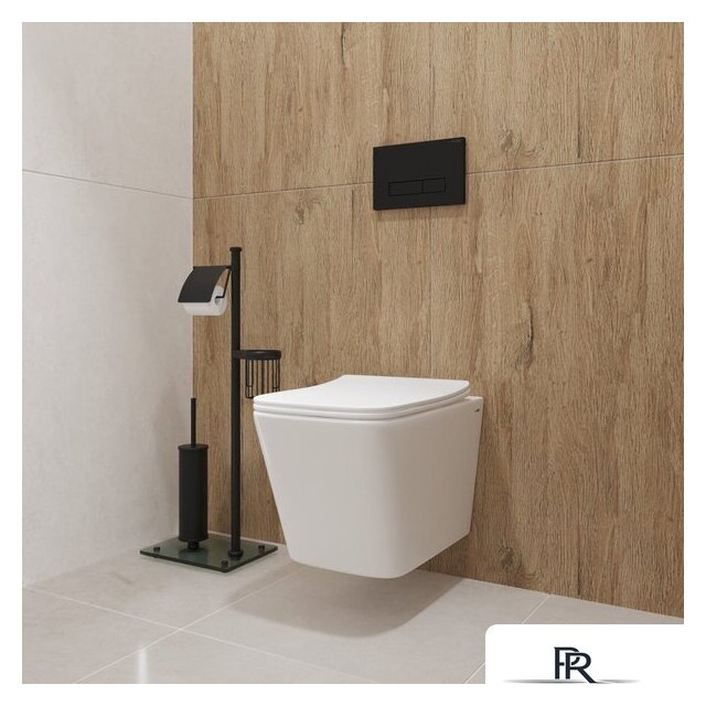 Унитаз подвесной Lauter Square 214903 с кнопкой 219702E (круглая, белый) - Изображение №11 — Интернет-магазин ПроЗаказ