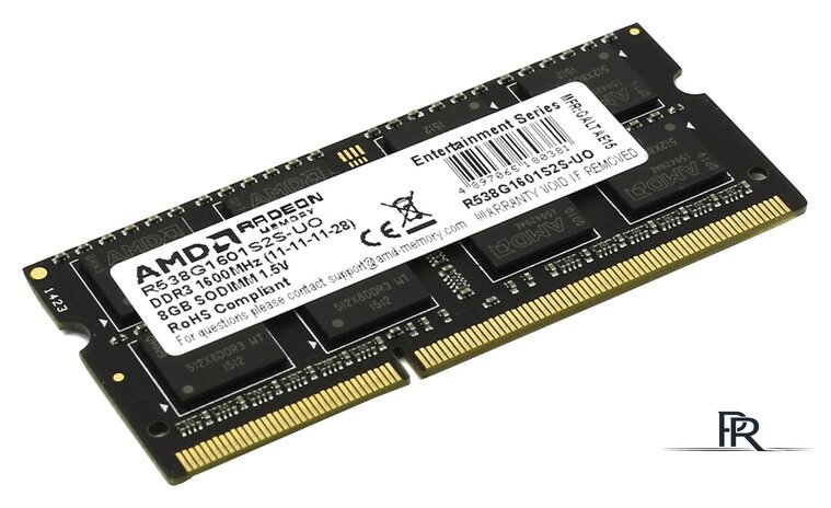 Оперативная память AMD 8GB DDR3 SO-DIMM PC3-12800 (R538G1601S2S-UO) - Изображение №2 — Интернет-магазин ПроЗаказ