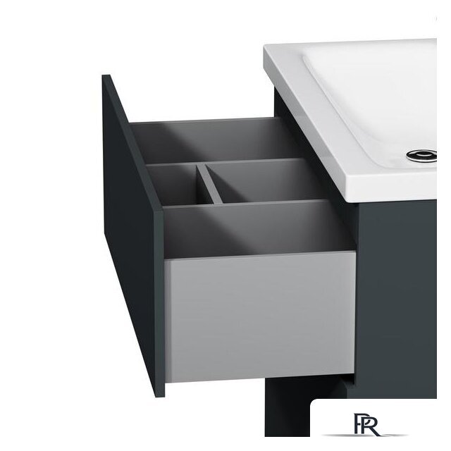  AM.PM Тумба под умывальник Gem 75 M90FSX07522GM32 (2 ящика, графит) - Изображение №5 — Интернет-магазин ПроЗаказ
