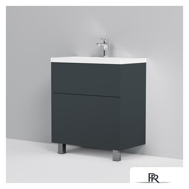  AM.PM Тумба под умывальник Gem 75 M90FSX07522GM32 (2 ящика, графит) - Изображение №2 — Интернет-магазин ПроЗаказ