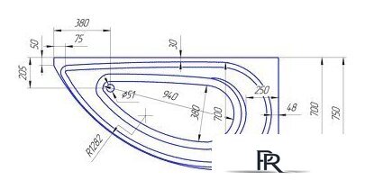 Ванна 1Марка Piccolo 150x75L (с каркасом) - Изображение №4 — Интернет-магазин ПроЗаказ