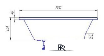 Ванна 1Марка Piccolo 150x75L (с каркасом) - Изображение №5 — Интернет-магазин ПроЗаказ