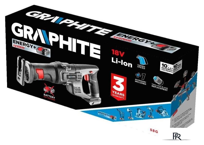 Сабельная пила GRAPHITE 58G017 (без АКБ) - Изображение №12 — Интернет-магазин ПроЗаказ