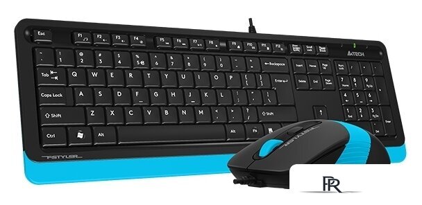 Офисный набор A4Tech Fstyler F1010 (черный/синий) - Изображение №3 — Интернет-магазин ПроЗаказ