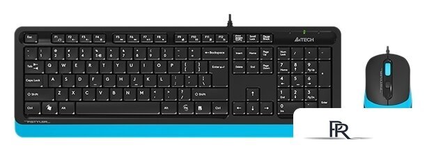 Офисный набор A4Tech Fstyler F1010 (черный/синий) - Изображение №1 — Интернет-магазин ПроЗаказ
