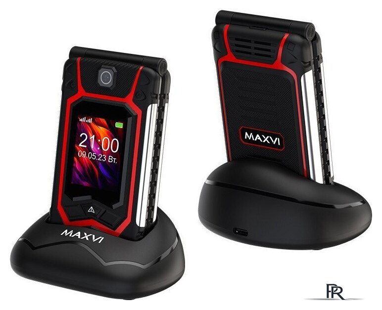 Кнопочный телефон Maxvi E10ds (красный) - Изображение №1 — Интернет-магазин ПроЗаказ