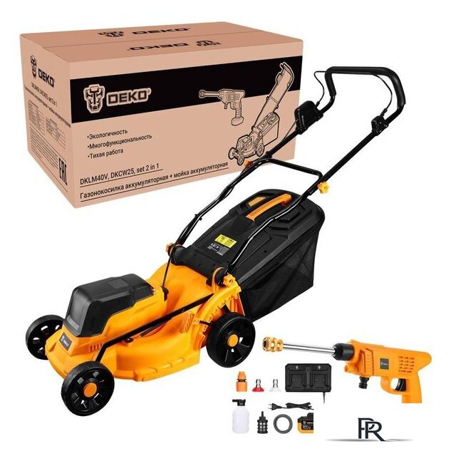  Deko DKLM40V + DKCW25 085-2025 (газонокосилка, мойка высокого давления, 2 АКБ) - Изображение №1 — Интернет-магазин ПроЗаказ